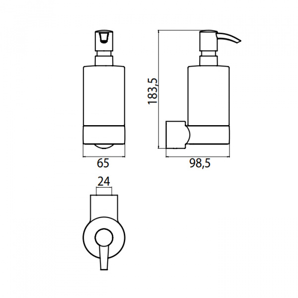 EMCO Fino Дозатор жидкого мыла, подвесной, цвет: хром