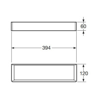 Armani Roca Island Полочка из профиля/полотенцедержатель 39.4см, подвесная, цвет: brushed steel