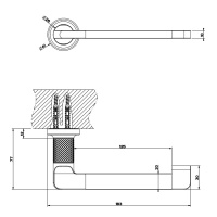 Gessi Inciso Держатель для туалетной бумаги вертикальный или горизонтальный, подвесной, цвет: finox