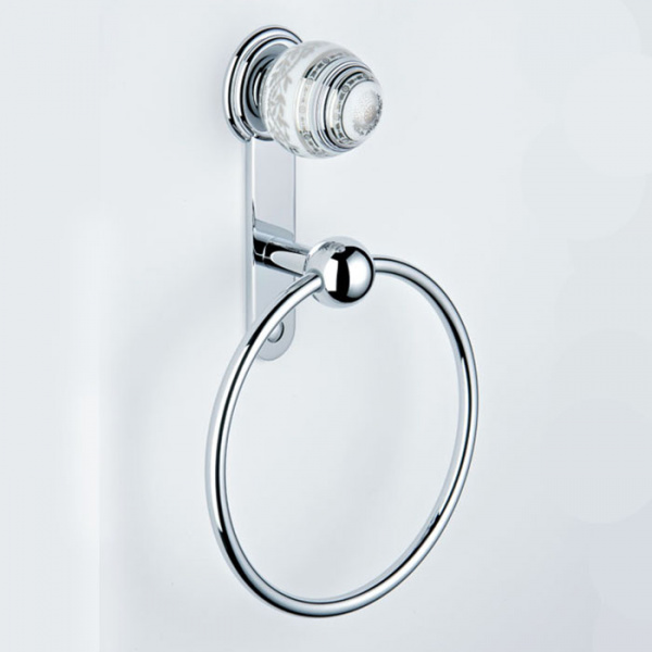 THG Marquise porcelaine blanche Полотенцедержатель - кольцо 18см., подвесной, цвет: хром/платина/белый фарфор