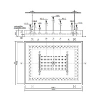 Antonio Lupi Душевая система Meteo XXL 100x75x11 см, с подсветкой