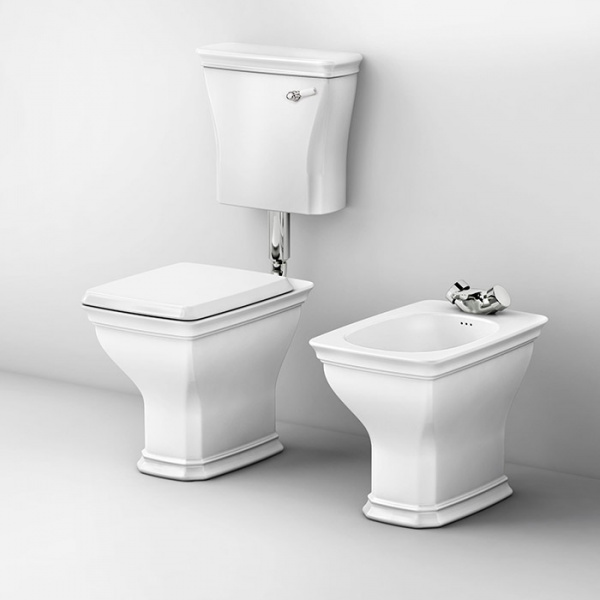 Artceram CIVITAS  Биде напольное  36х54 см, с крепеж. с 1 отв под смес, цвет: белый