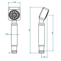 THG Métropolis à manettes cristal clair Ручной душ, цвет: хром