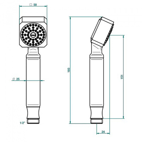 THG Métropolis à manettes cristal clair Ручной душ, цвет: хром