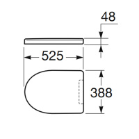 Armani Roca Island Сиденье для биде, микролифт, лакированное, цвет: off-white