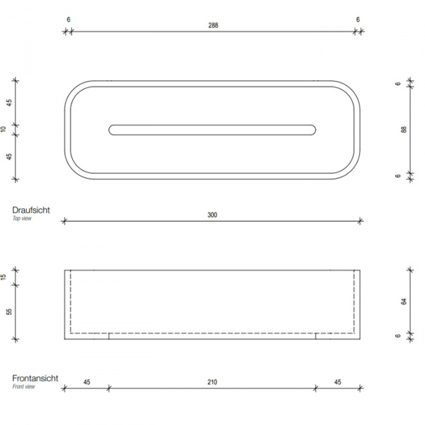 Decor Walther Stone SCT30 Душевая полочка 30x10см, настольная, цвет: белый