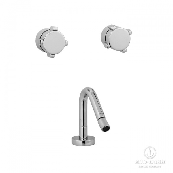 Stella Aster Смеситель для биде на 1 отверстие 3608, с встраиваемыми ручками, цвет: хром