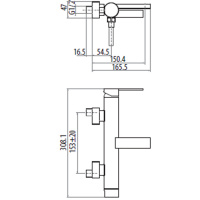 Gattoni Color Смеситель  для ванны однорычажный с носиком , выпуск снизу. цвет: хром