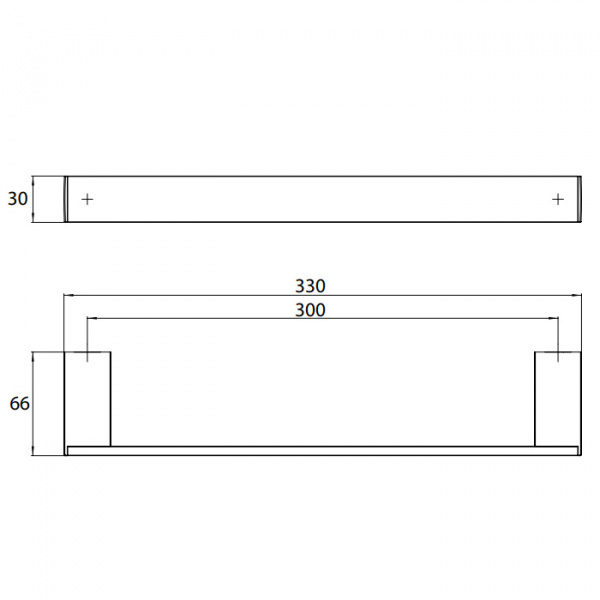 EMCO Liaison Поручень, 330мм, подвесной, цвет: хром