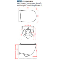 Artceram FILE 2.0  Унитаз подвесной безободковый 36х52 см, цвет: grigio oliva