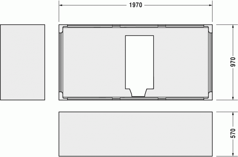 Опора из стиропора для ванны Duravit Starck, 197x97