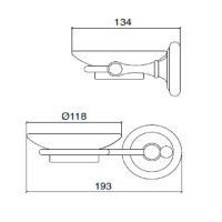 Sbordoni Calla Мыльница с держателем, подвесная, цвет: керамика/бронза