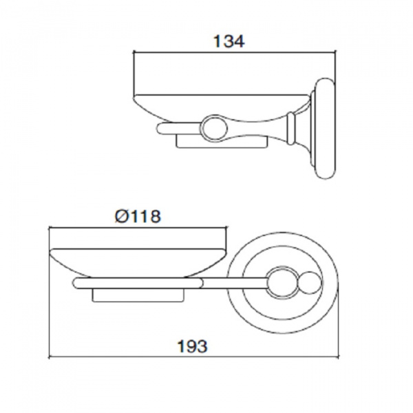 Sbordoni Calla Мыльница с держателем, подвесная, цвет: керамика/бронза