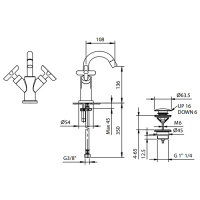 Fantini Icona Classic Смеситель для биде, 1 отверстие, цвет: хром