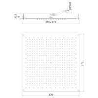 BOSSINI PARIS-CUBE Верхний душ 370 x 370 мм, FLAT, цвет: хром