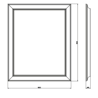 Gessi Eleganza Зеркало настенное 110х90см в белой раме