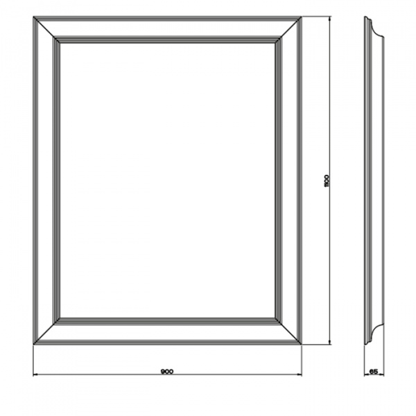 Gessi Eleganza Зеркало настенное 110х90см в белой раме