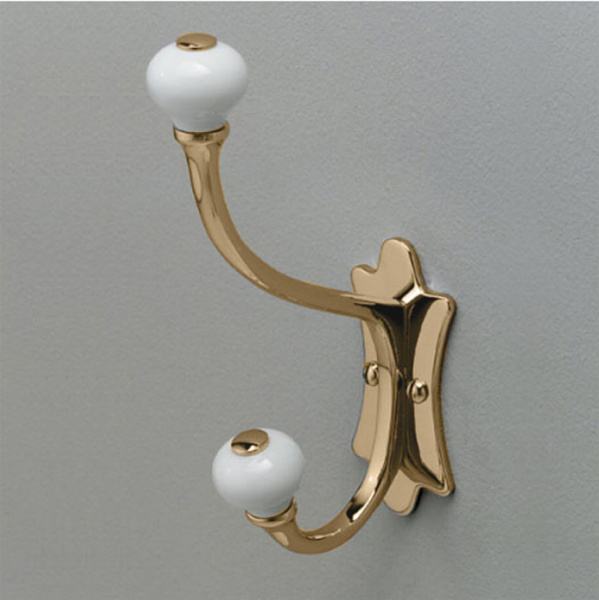 Devon&Devon Mayfair Крючок подвесной, двойной, цвет: золото