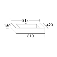 Burgbad Crono Раковина 81x42 см, 1 отв., цвет: белый