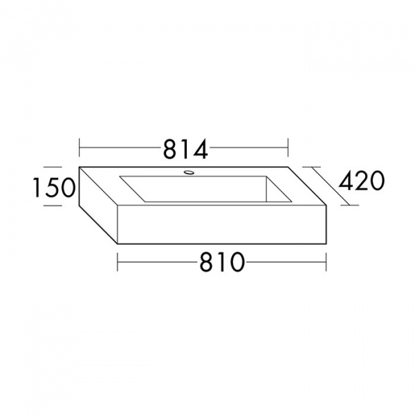 Burgbad Crono Раковина 81x42 см, 1 отв., цвет: белый
