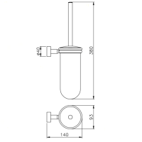 Nicolazzi Minimale Туалетный ёршик подвесной, цвет: хром