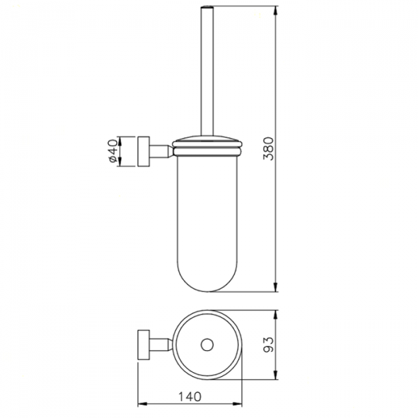 Nicolazzi Minimale Туалетный ёршик подвесной, цвет: хром