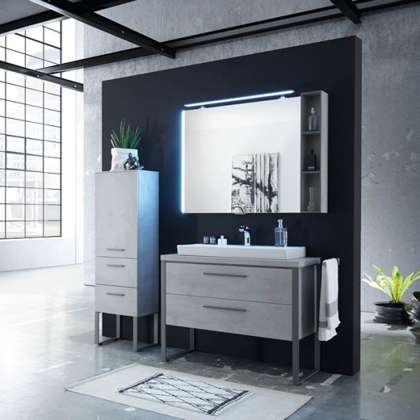 Pelipal Solitaire 9025 Тумба под раковину с полкой 108х45х53.3см. цвет: темно-серый