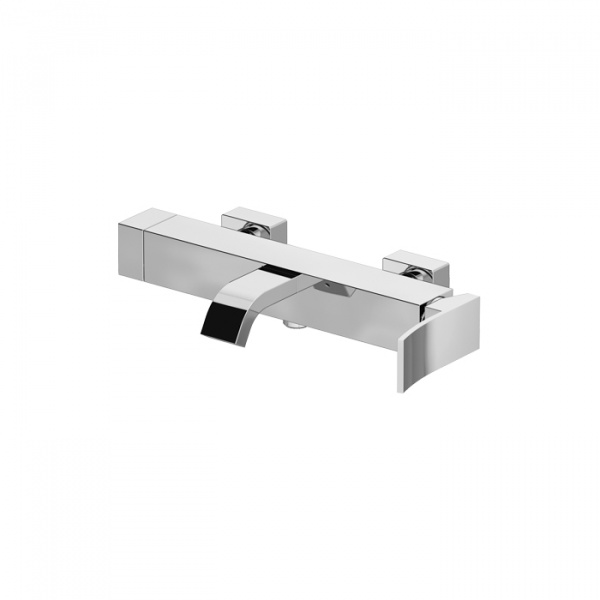 Gattoni ELY Смеситель для ванны настенный излив 92 мм, без ручного душа, цвет: хром