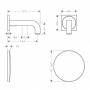 Axor Citterio Встраиваемый электронный смеситель для раковины, на 1 отв., излив: 160мм, внешняя часть, цвет: хром