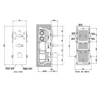 Gessi Rettangolo Встраиваемый термостатический смеситель, подключение на 3/4”, с 5ю выходами и селектором, внешняя часть, цвет: хром