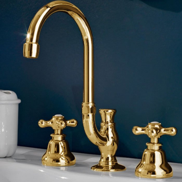 Sbordoni Etruria Смеситель для раковины на 3 отверстия, цвет: глянцевая латунь