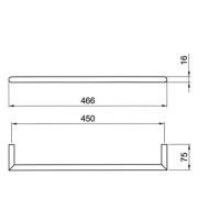 Fantini Young Полотенцедержатель 45см, подвесной, цвет: матовая натуральная сталь