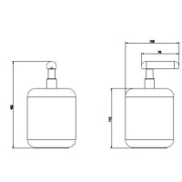 Gessi Goccia Дозатор для жидкого мыла настольный, цвет: хром/черный