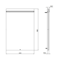 EMCO Зеркало со LED подсветкой, B61xH90см