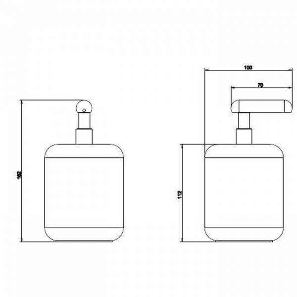 Gessi Goccia Дозатор для жидкого мыла настольный, цвет: хром/черный