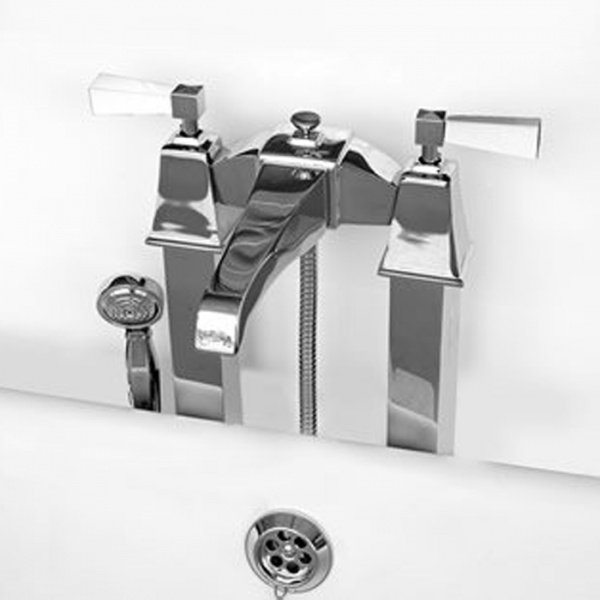 Devon&Devon Vip Time Смеситель для ванны, цвет: хром/белый хрусталь