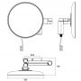 EMCO Evo Зеркало косметическое, LED, Ø209мм,  двойной, snoer, ELS, 3x кратное увеличение, подвесной, цвет: хром