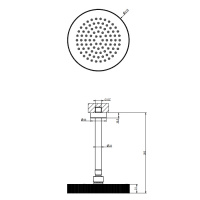 Gessi Ingranaggio Верхний душ, потолочный, цвет: хром