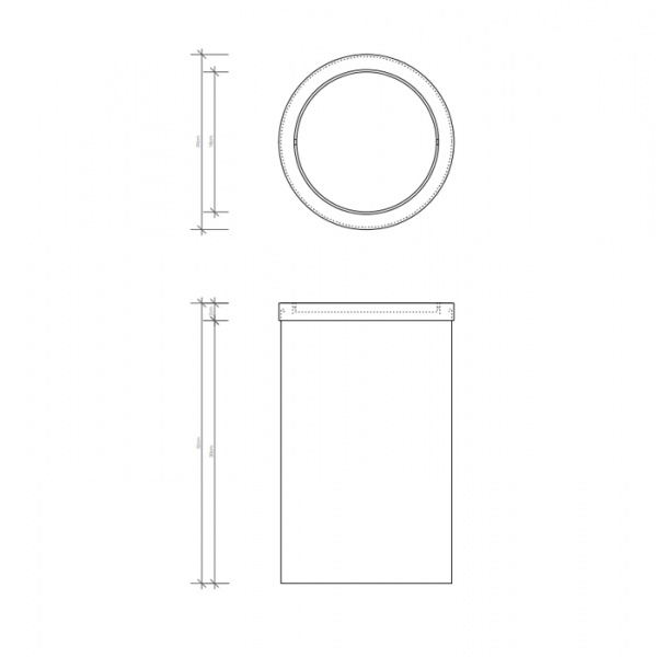 Decor Walther DW 105 Корзина для бумаги 20xh21см, напольная, цвет: сталь полированная