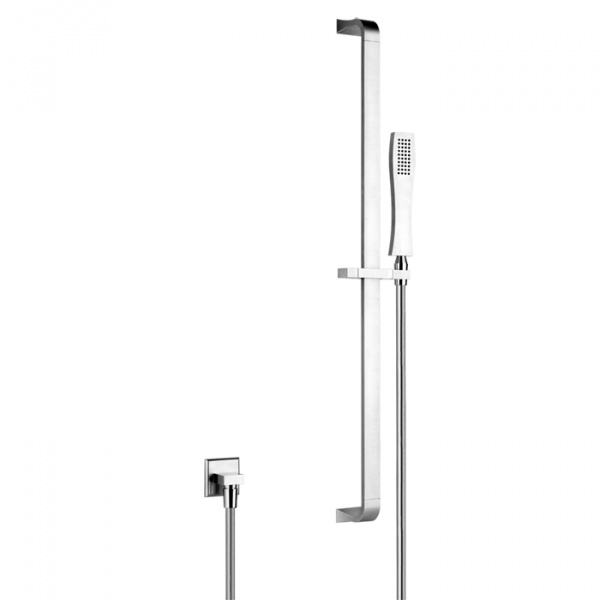 Gessi Mimi Душевая стойка с ручным душем и выводом воды из стены, цвет: Finox