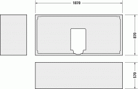 Опора из стиропора для ванны Duravit Starck, 187x87