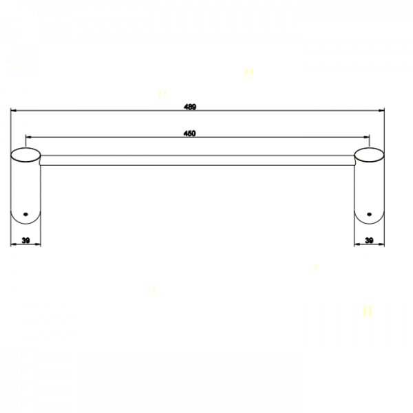 Gessi Ovale Полотенцедержатель 45см, подвесной, цвет: хром