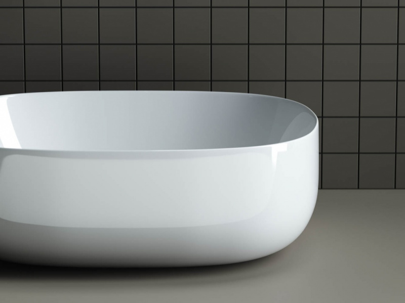 Умывальник чаша накладная овальная Element 460*350*155мм Ceramica Nova белый CN6018