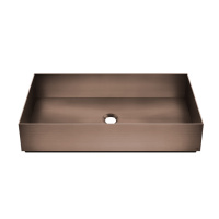 Gessi 316 Раковина 60x35 см, без отв., для установки на столешницу, без перелива, нержавеющая сталь, цвет: Copper Brushed PVD