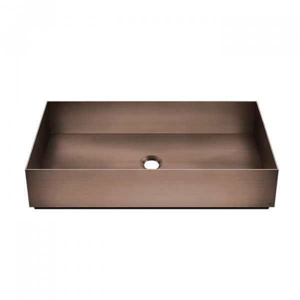 Gessi 316 Раковина 60x35 см, без отв., для установки на столешницу, без перелива, нержавеющая сталь, цвет: Copper Brushed PVD
