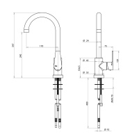 Смеситель для мойки Bongio Cucina, цвет: хром