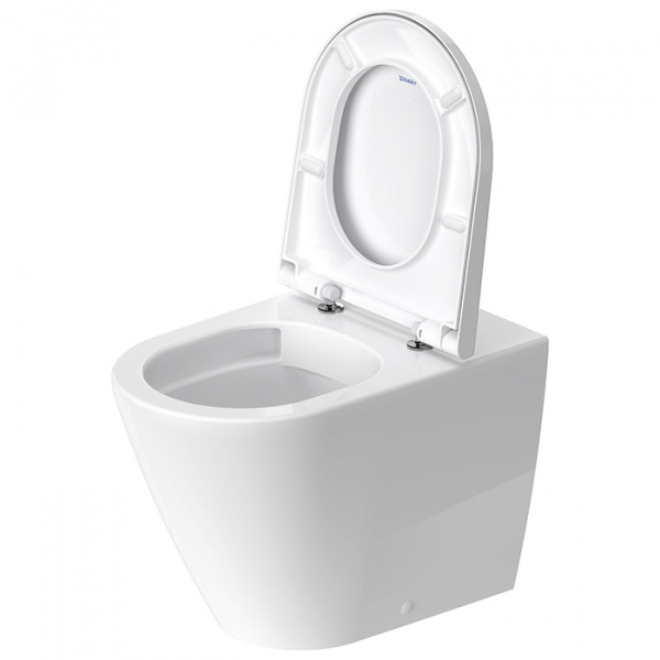 Duravit D-Neo Унитаз напольный 37х58х40 см, безободковый, слив в стену, WonderGliss, цвет: белый