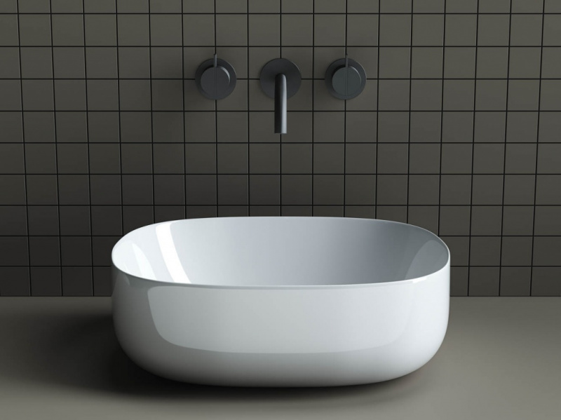 Умывальник чаша накладная овальная Element 460*350*155мм Ceramica Nova белый CN6018