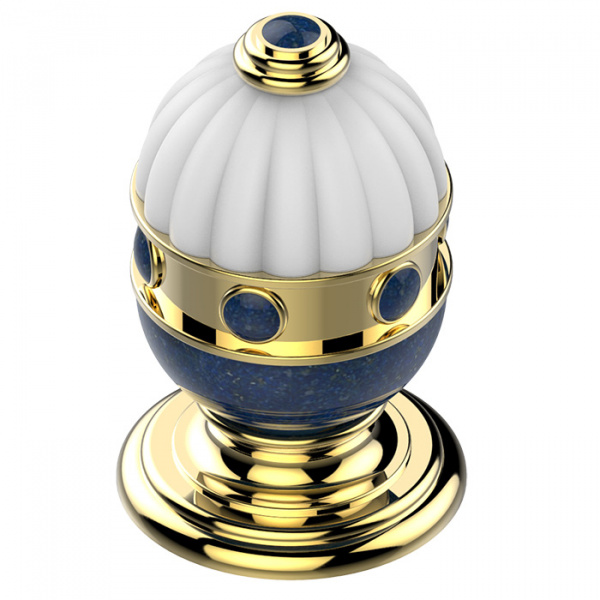 THG Cheverny Lapis Lazuli Вентиль смесителя для раковины, вставки лазурит, цвет: полированное золото