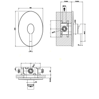Gessi Ovale Встраиваемый однорычажный смеситель, внешняя часть, цвет: хром